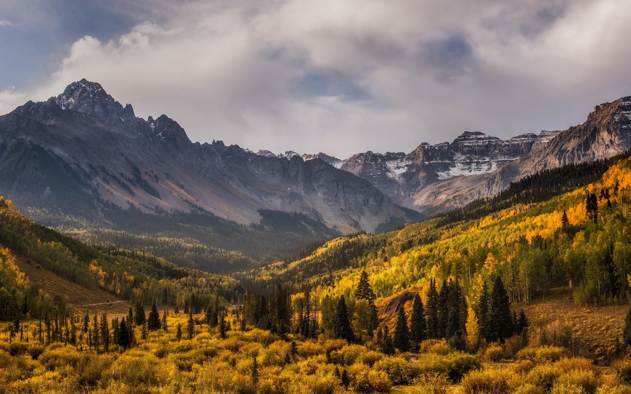 Обои горы, лес, mountains, forest разрешение 3840x2160 Загрузить