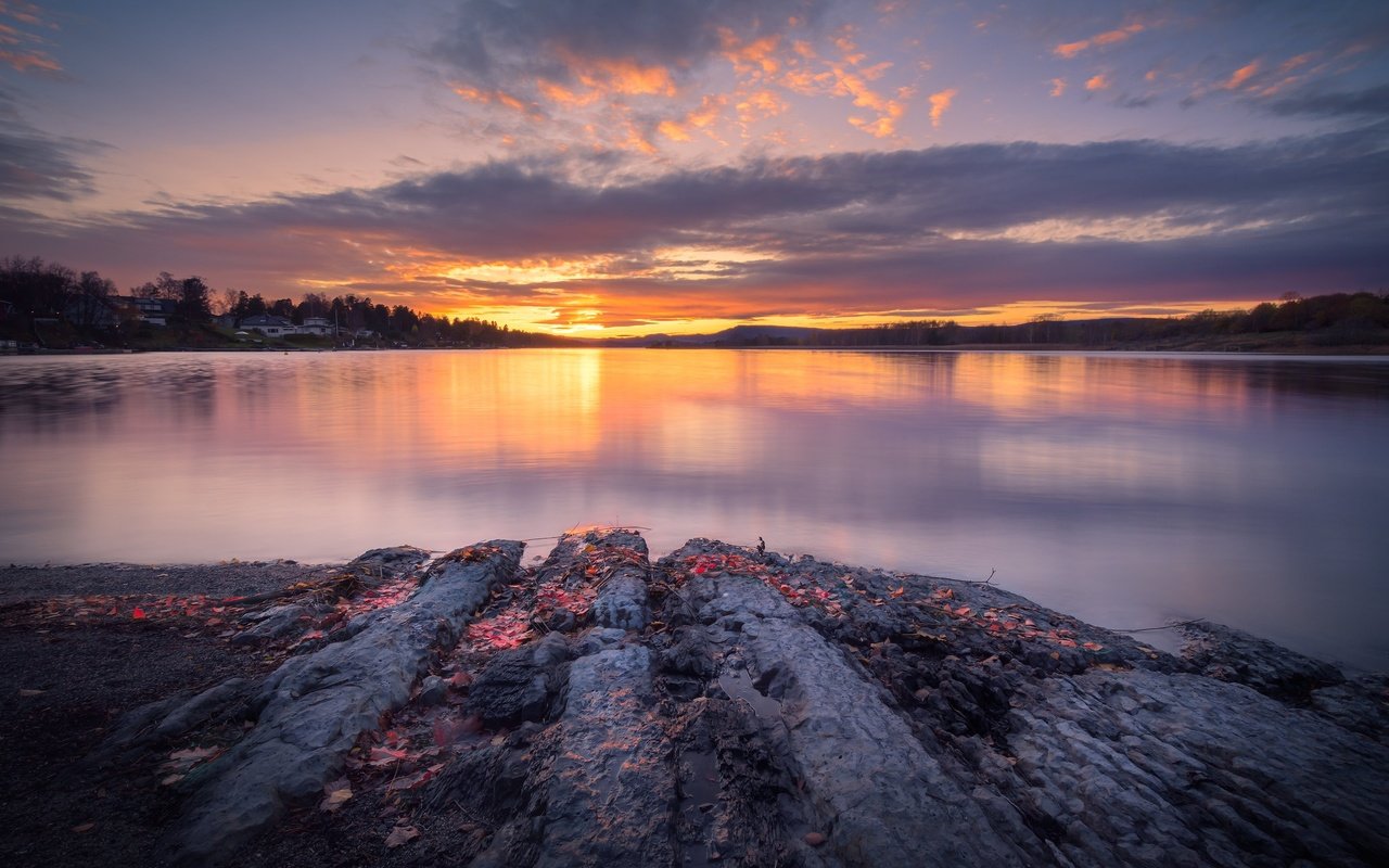 Обои озеро, берег, закат, lake, shore, sunset разрешение 2048x1365 Загрузить