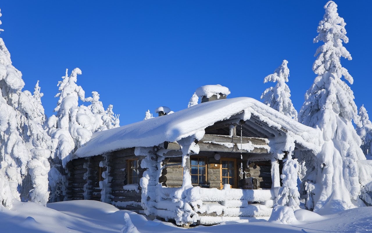 Обои зима, дом, зимний лес, winter, house, winter forest разрешение 5616x3745 Загрузить