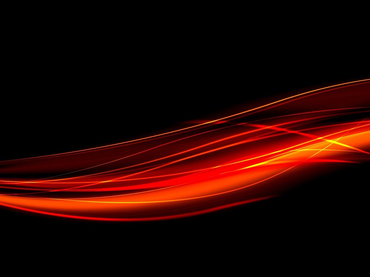 Обои линии, свечение, огонь, черный фон, line, glow, fire, black background разрешение 2560x1600 Загрузить