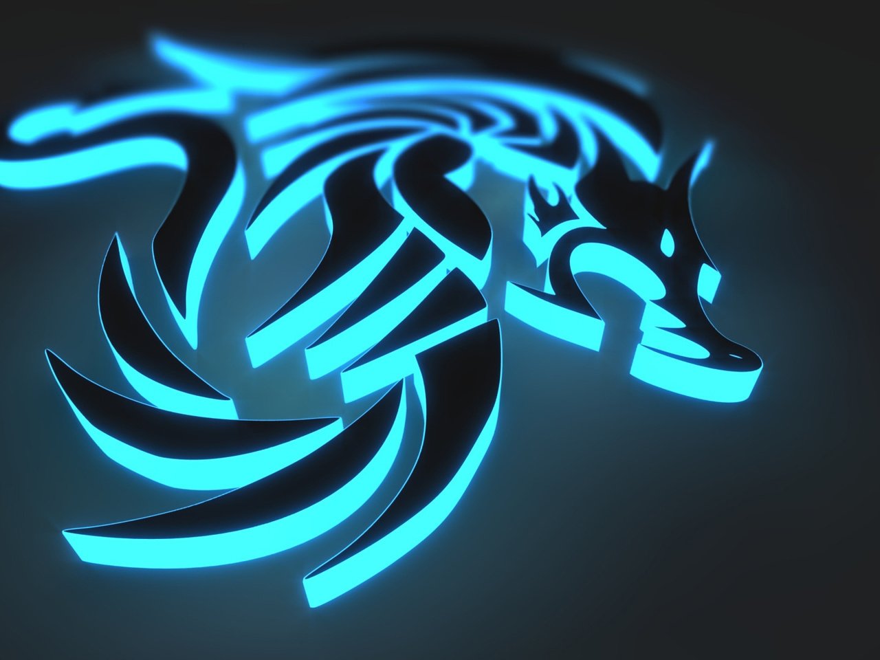 Обои неон, дракон, графика, neon, dragon, graphics разрешение 1920x1080 Загрузить