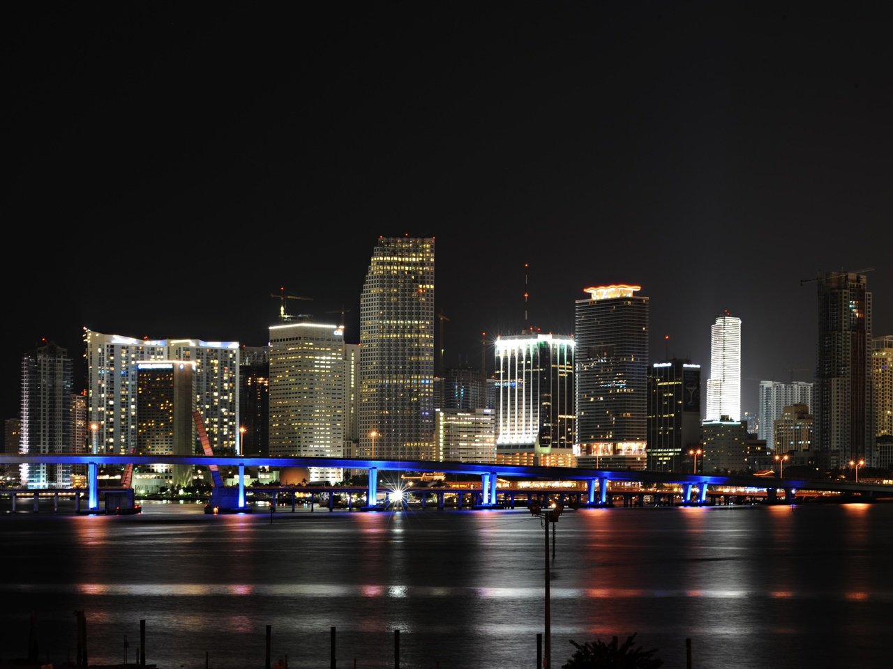 Обои панорама, город, сша, ночной, майами, panorama, the city, usa, night, miami разрешение 10677x3713 Загрузить