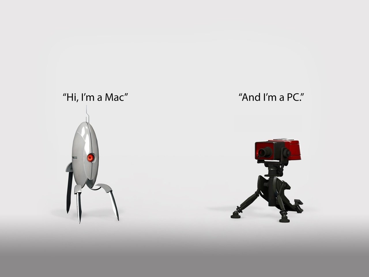 Обои привет, а, i'm a mac, i'm a pc, hi, and разрешение 1920x1200 Загрузить