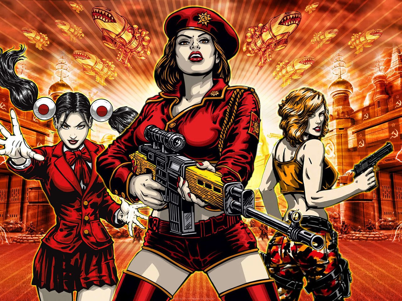 Обои девушки, винтовка, red alert 3, girls, rifle разрешение 1920x1200 Загрузить