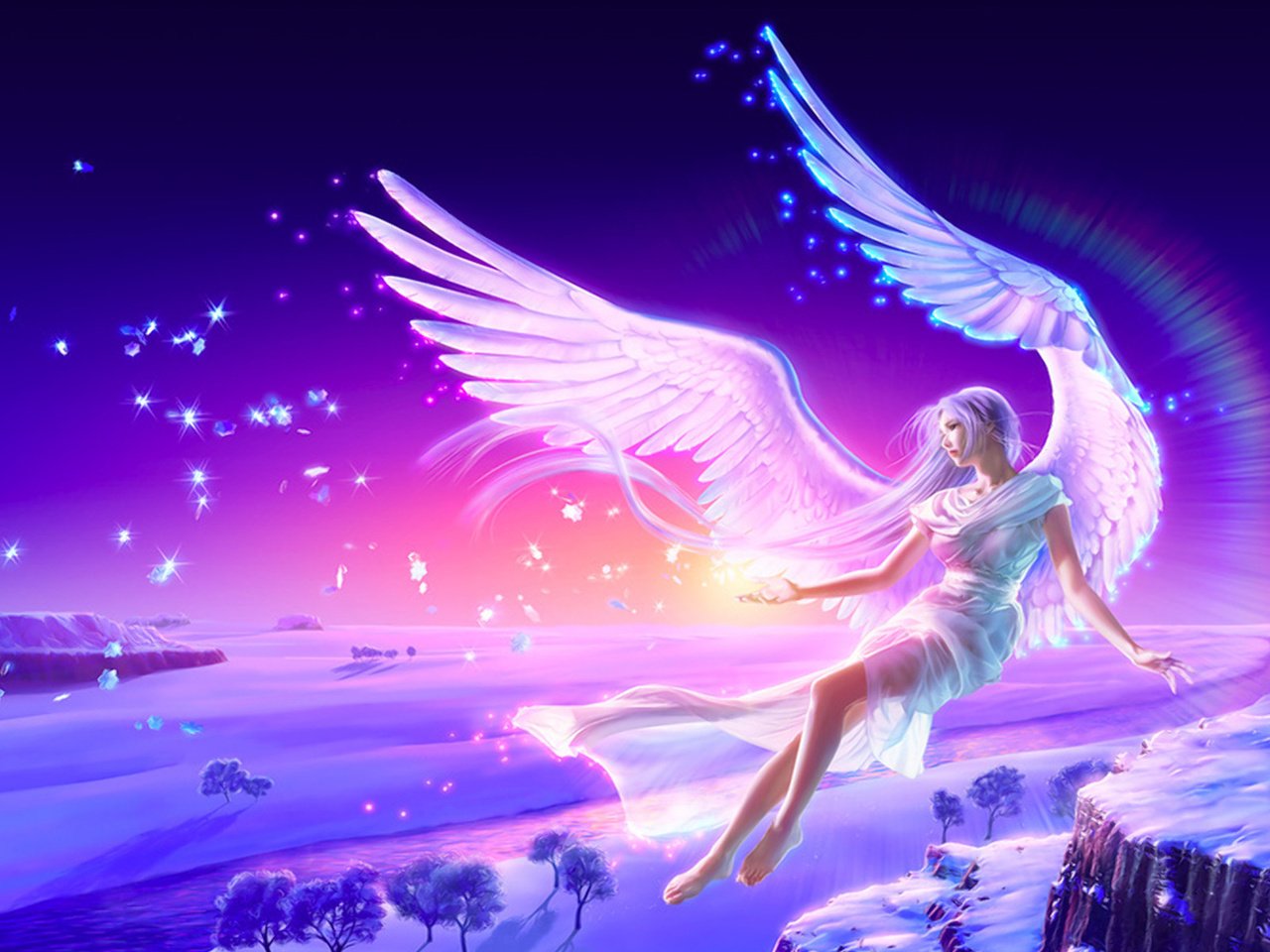Скачать обои ангел, yutaka kagaya, crystalheart, angel разрешение 1280x960  #15920