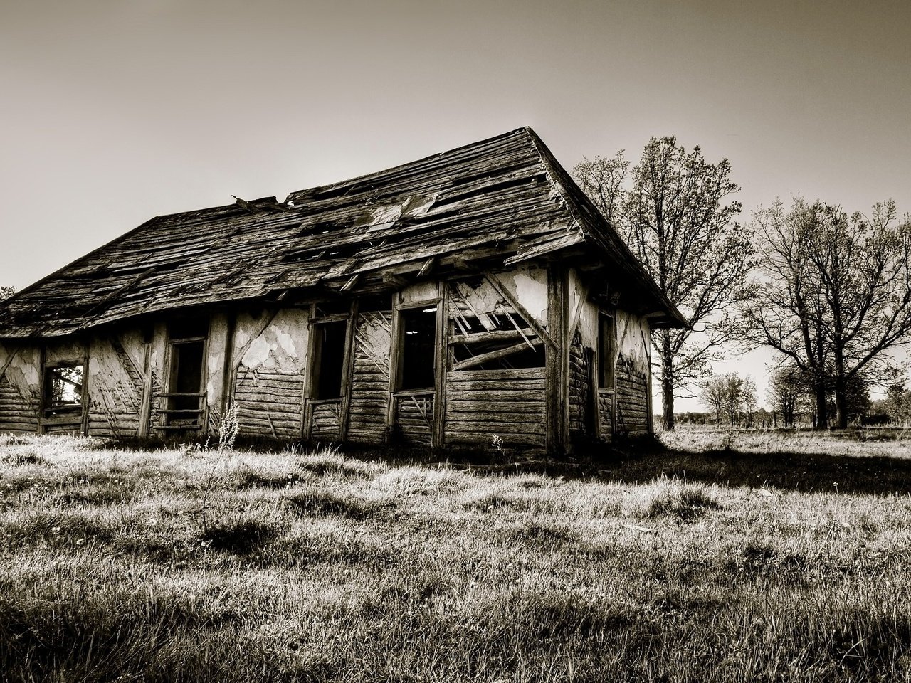 Обои развалины, старина, сепия, дом, the ruins, old, sepia, house разрешение 2560x1600 Загрузить