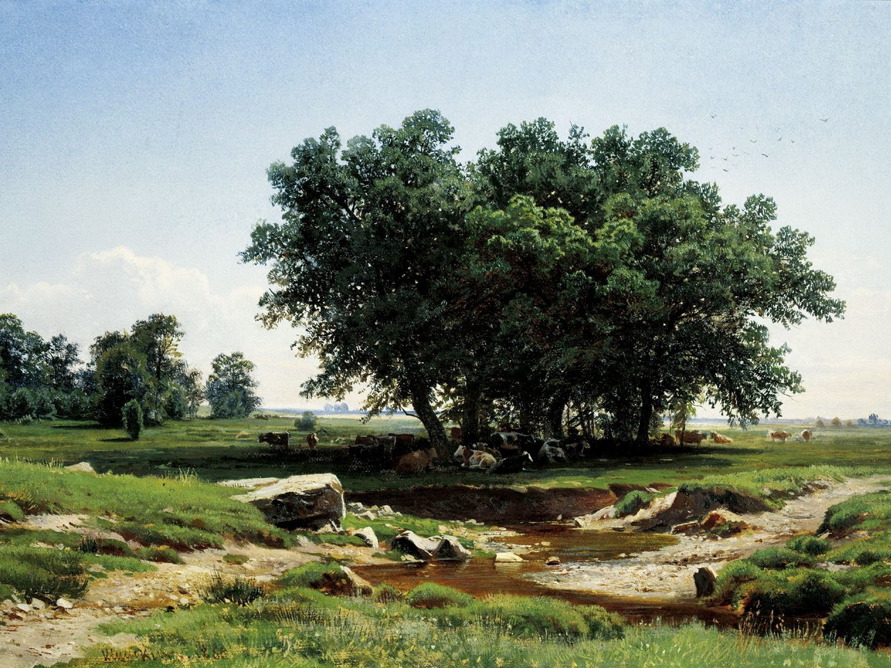 Обои картина, шишкин, в тени, picture, shishkin, in the shadows разрешение 2203x1300 Загрузить