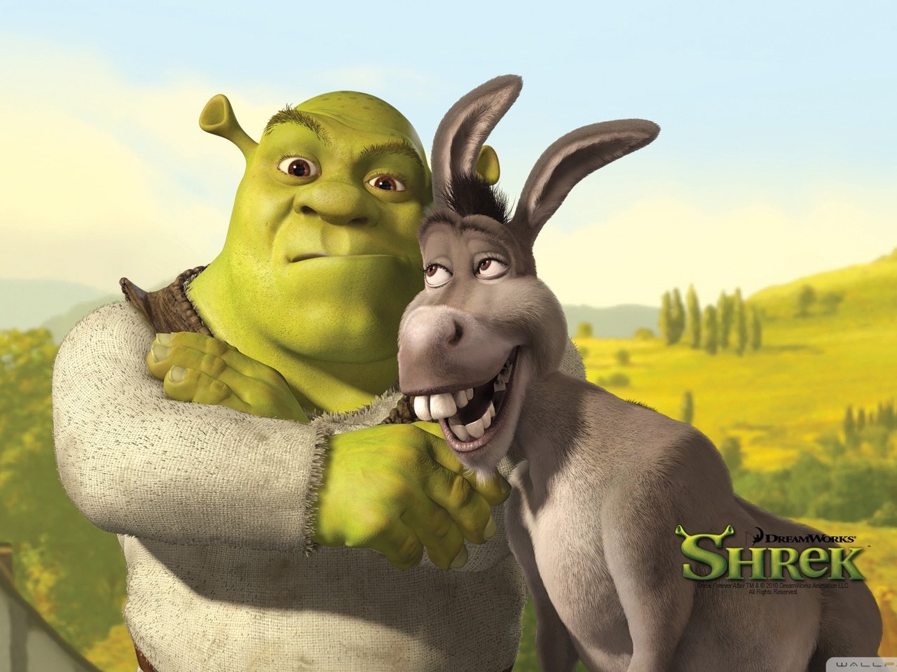 Скачать обои осел, шрек, donkey, shrek разрешение 1280x960 #19631