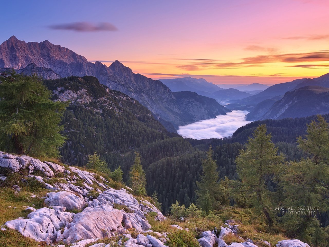 Обои горы, закат, германия, баварии, berchtesgaden national park, национальный парк берхтесгаден, mountains, sunset, germany, bavaria, the berchtesgaden national park разрешение 1920x1200 Загрузить