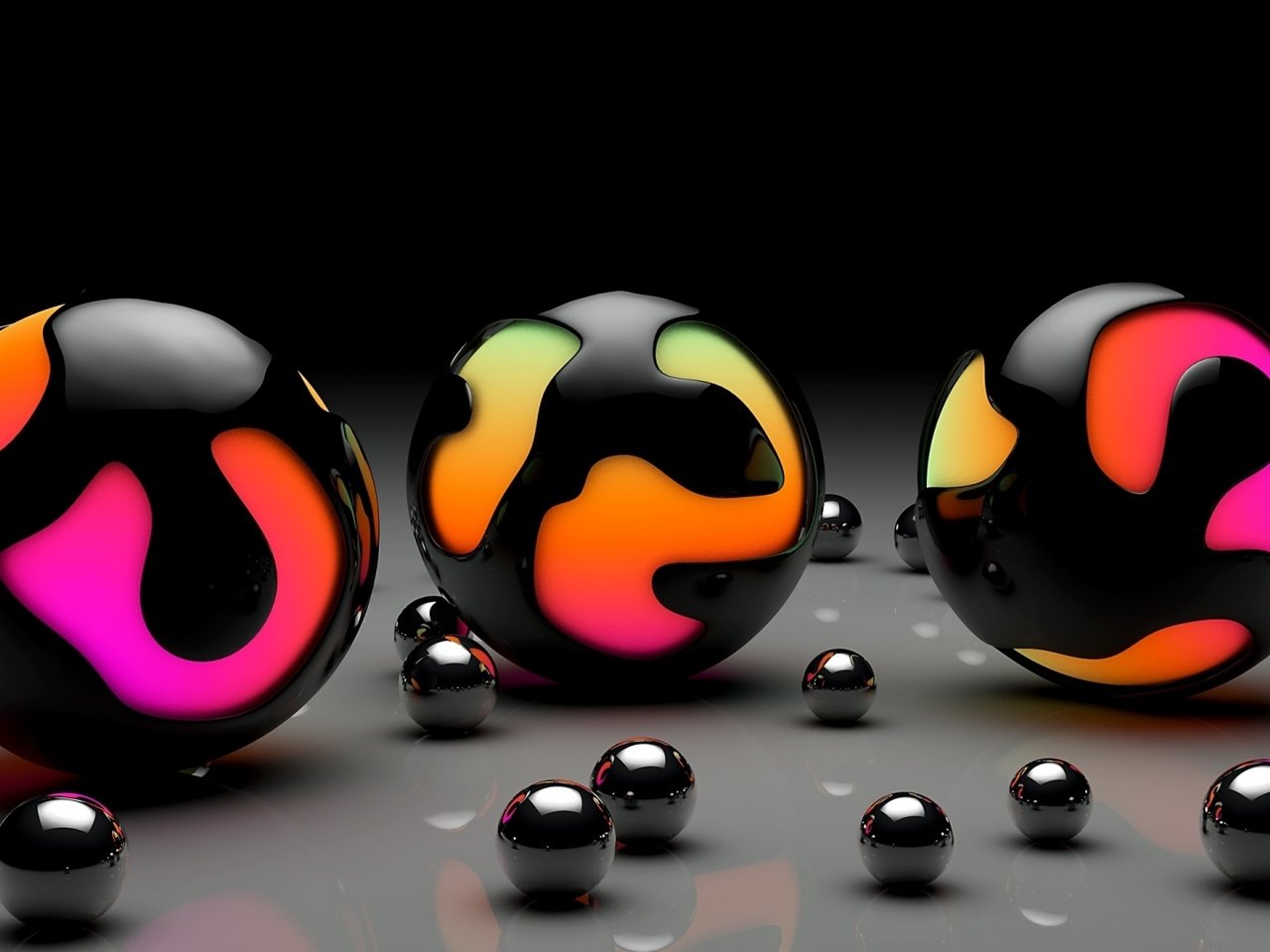 Обои цвета, фон, шарики, сфера, шар, поверхность, 3д, глянцевые, color, background, balls, sphere, ball, surface, 3d, glossy разрешение 1920x1080 Загрузить
