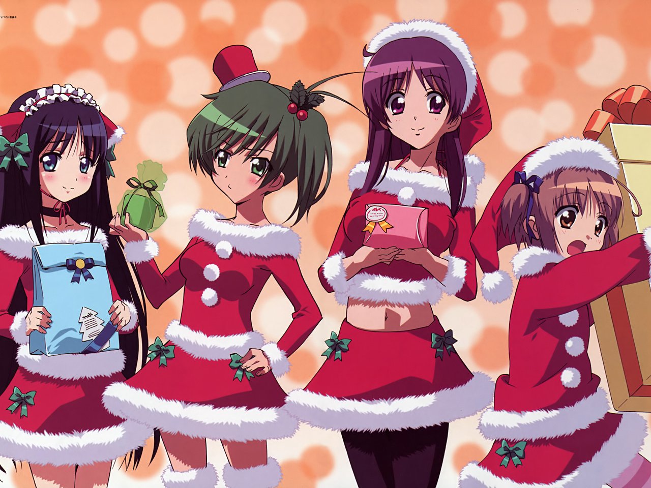 Обои amachi matsuri, arisa yuki, nekomiya nono, yotsunoha, yuzuki iori, елочная, matsuri amachi, iori yuzuki, christmas разрешение 5173x3529 Загрузить