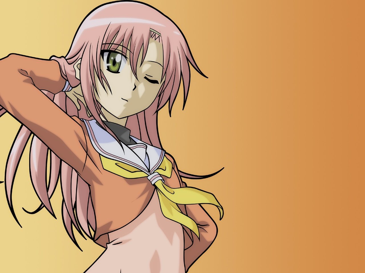 Обои жёлтая, hayate no gotoku, katsura hinagiku, yellow разрешение 1920x1200 Загрузить