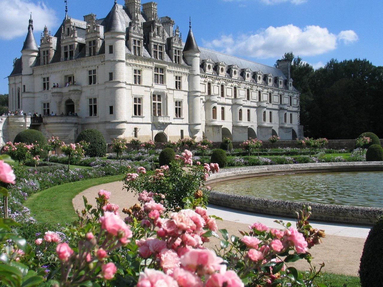 Обои замок, красивый, франция, шенонсо, замок шенонсо, castle, beautiful, france, chenonceau, the castle of chenonceau разрешение 2880x1800 Загрузить