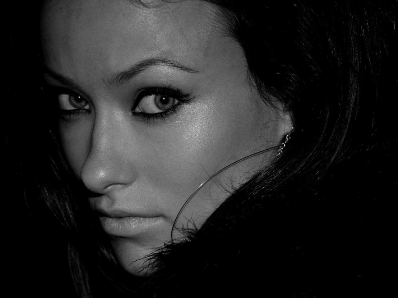 Обои взгляд, чёрно-белое, актриса, оливия уайлд, оливия yайлд, look, black and white, actress, olivia wilde разрешение 1920x1440 Загрузить