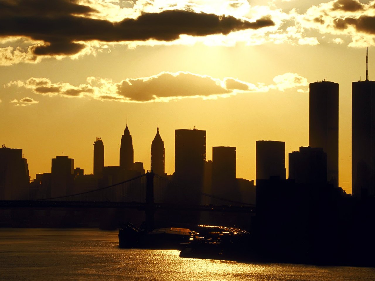 Обои закат, сша, нью-йорк, sunset, usa, new york разрешение 1920x1200 Загрузить