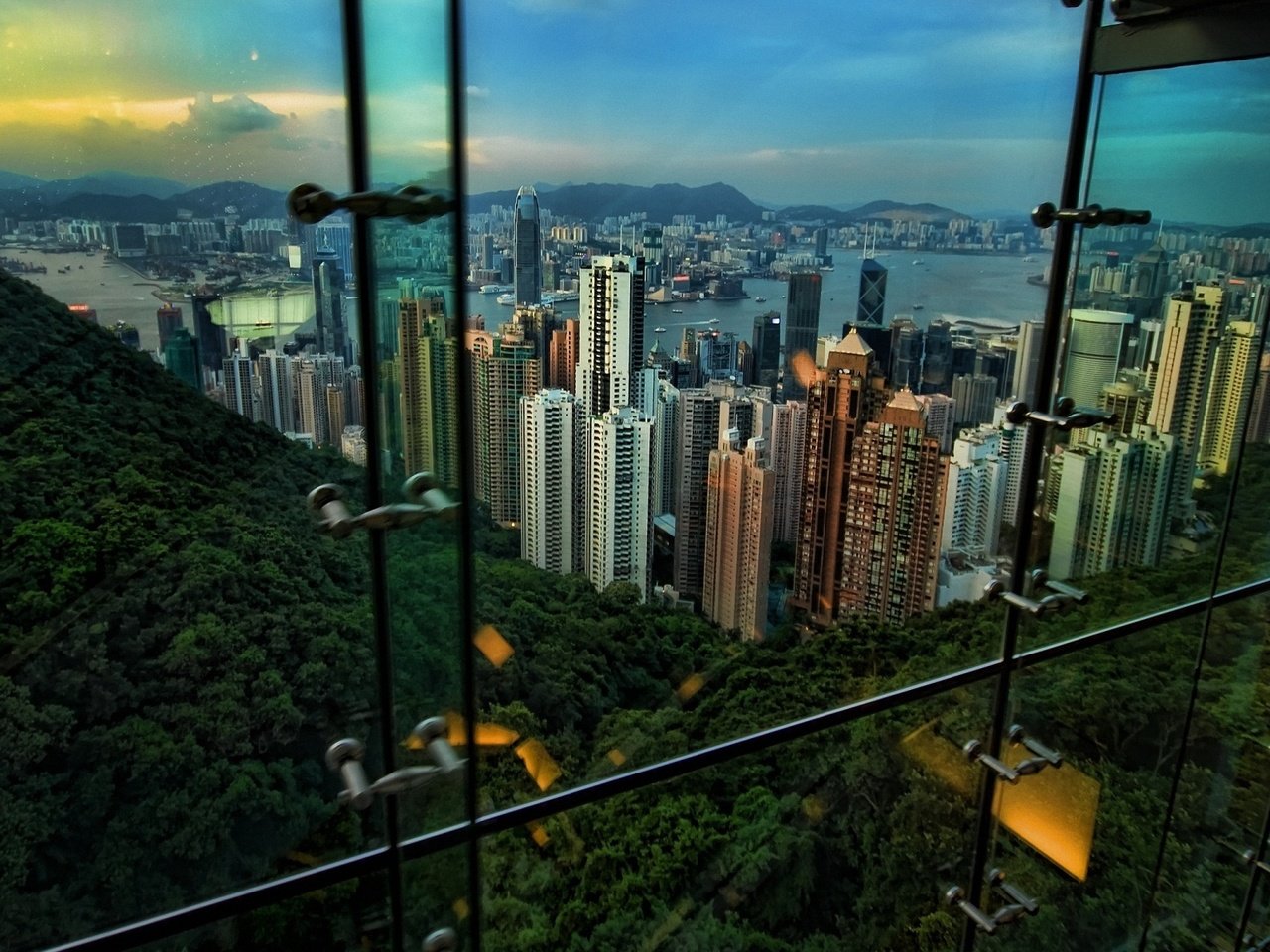 Обои вид сверху, гонконг, the view from the top, hong kong разрешение 1920x1200 Загрузить