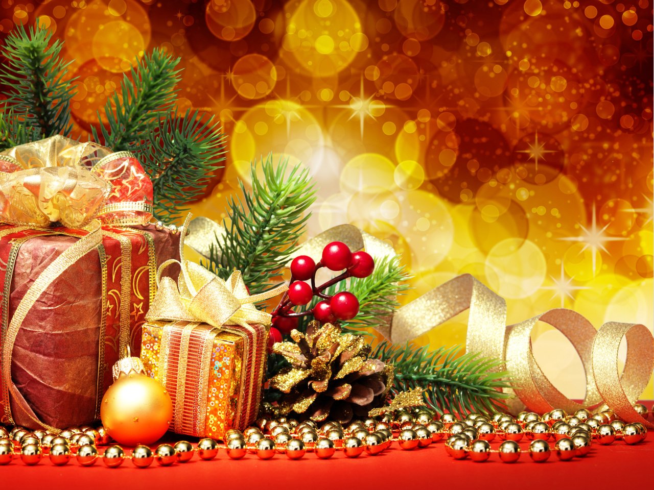 Обои новый год, подарки, new year, gifts разрешение 2560x1920 Загрузить