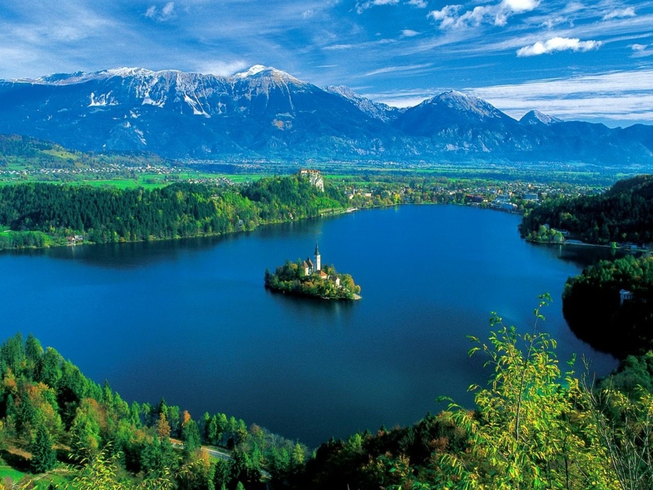 Обои словения, бледское озеро, slovenia, lake bled разрешение 1920x1080 Загрузить