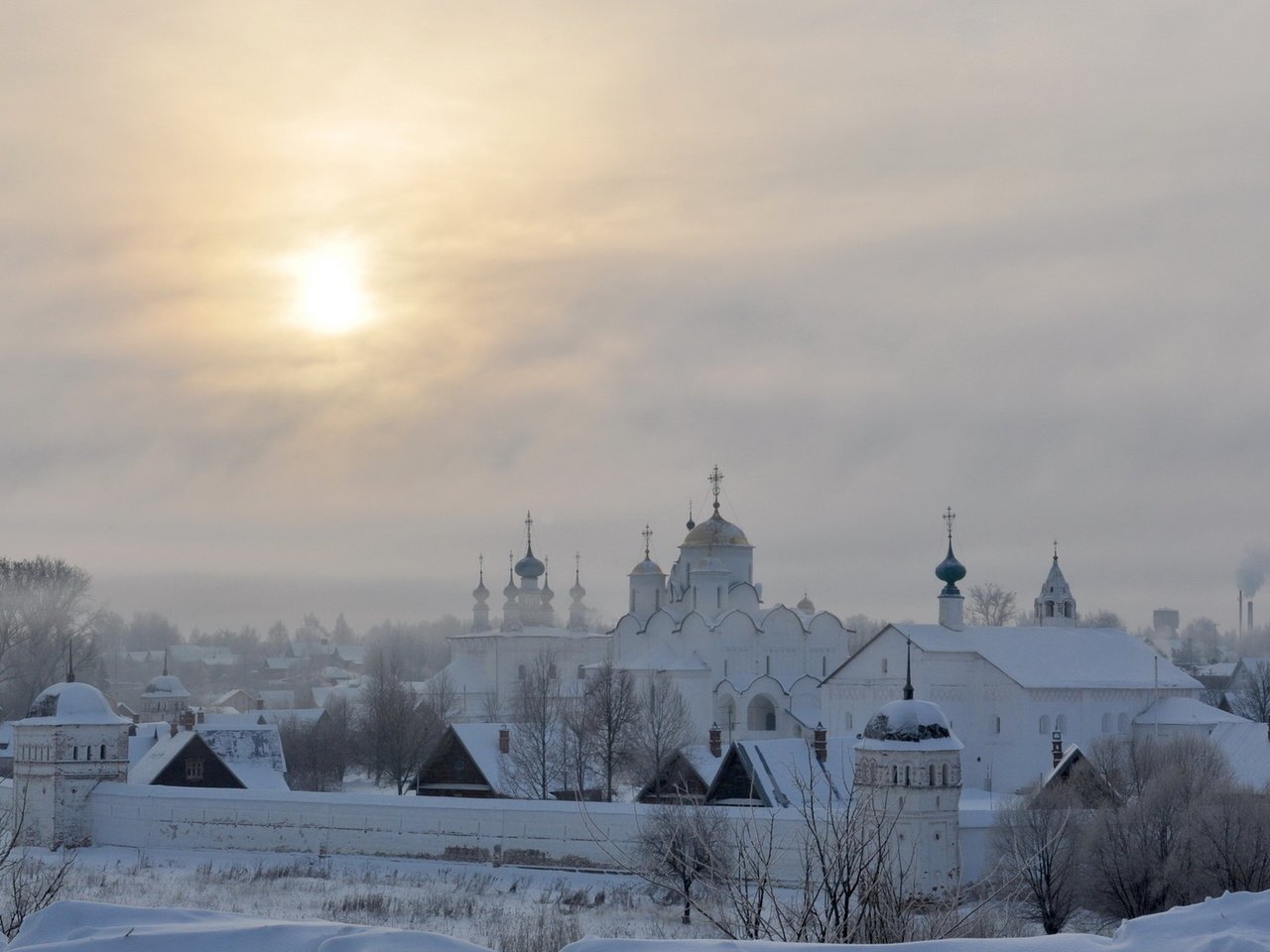 Обои снег, природа, храм, закат, зима, snow, nature, temple, sunset, winter разрешение 1920x1080 Загрузить