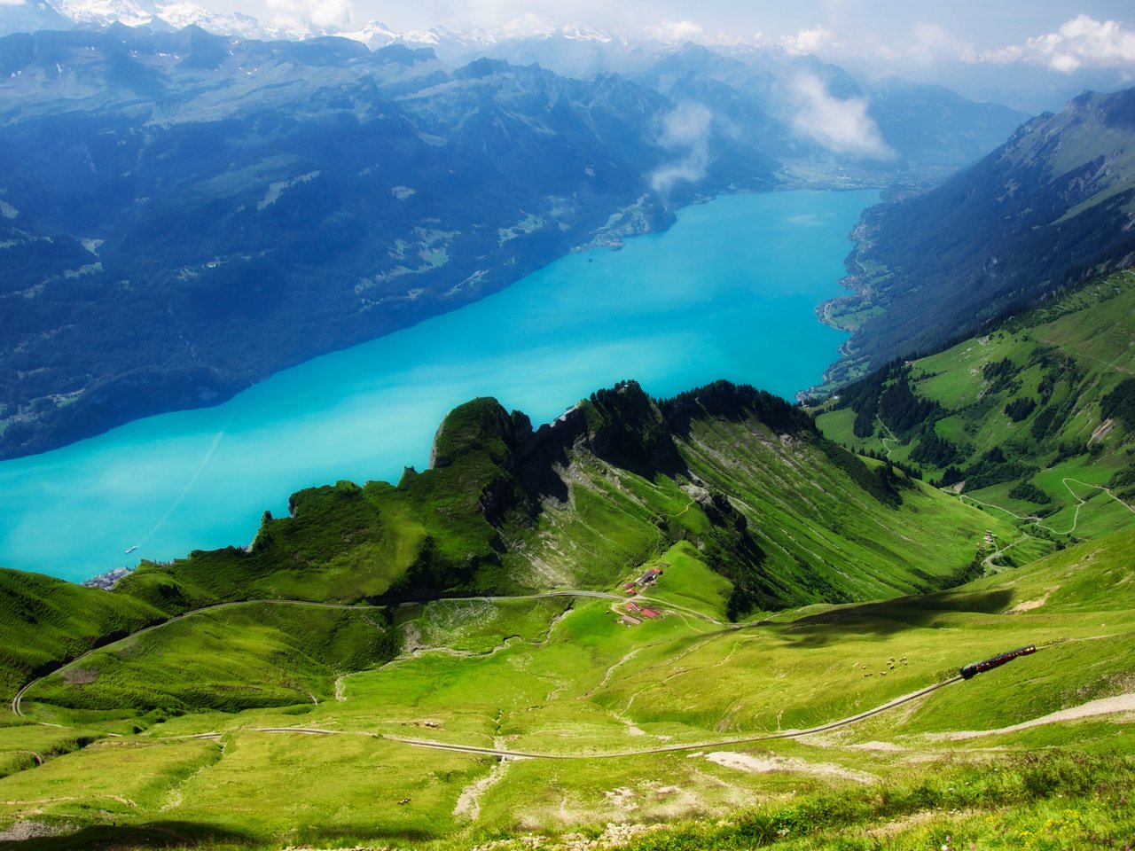 Обои вид, швейцария, альпийские горы, с вершины rothorn, view, switzerland, alpine mountains, from the top of rothorn разрешение 2560x1600 Загрузить