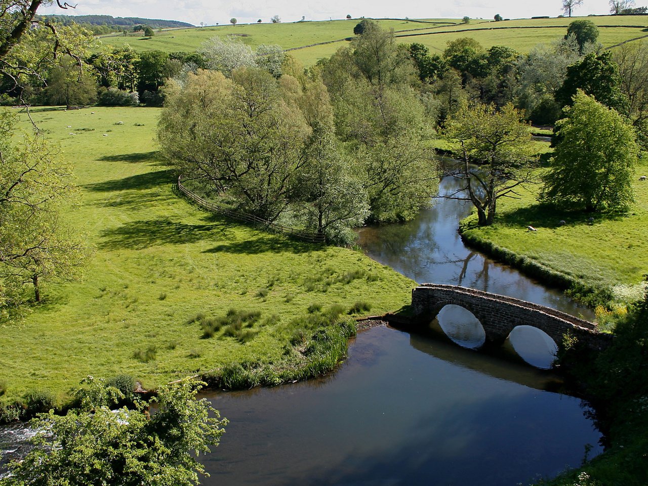 Обои вода, река, лето, мост, англия, water, river, summer, bridge, england разрешение 1920x1080 Загрузить