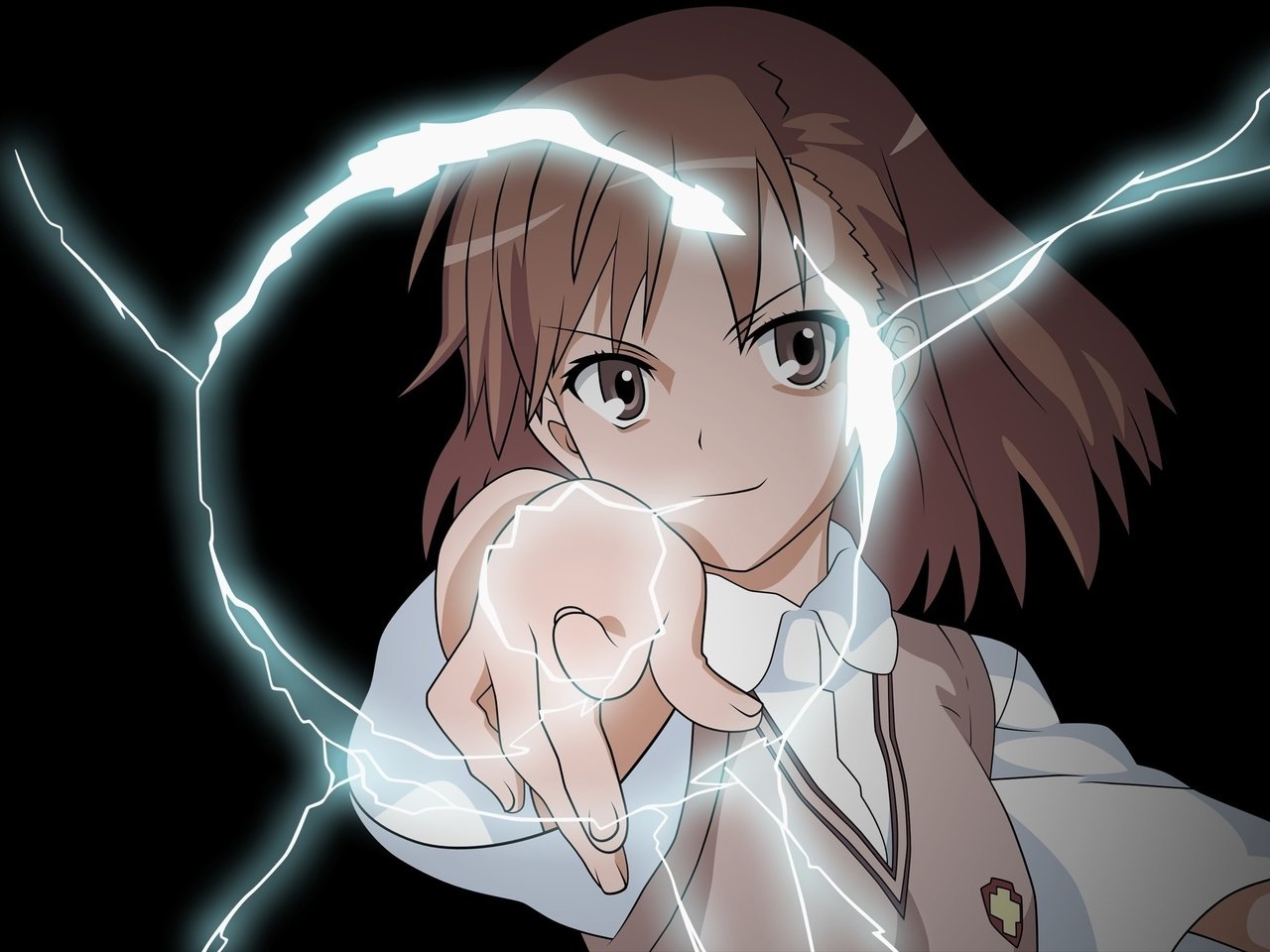 Обои молния, стекло, misaka mikoto, lightning, glass разрешение 2560x1600 Загрузить