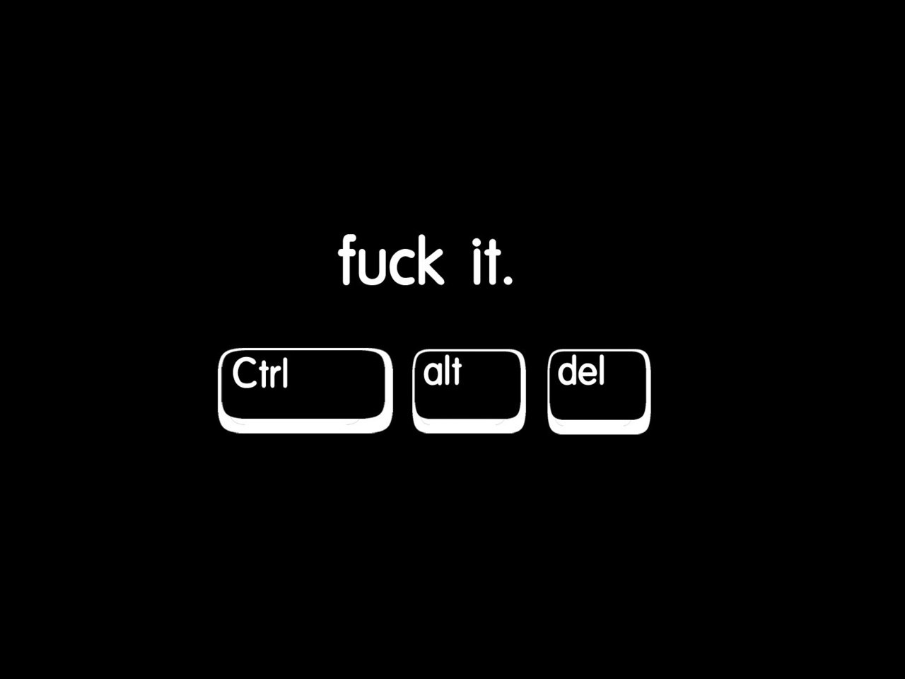 Обои клавиши, ctrl, fuck it, alt, del, keys разрешение 1920x1200 Загрузить