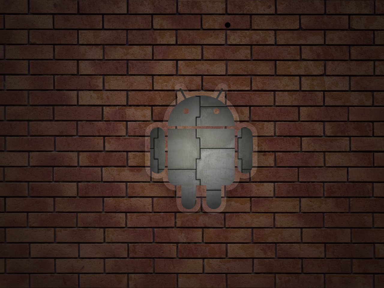Обои стена, кирпич, андроид, wall, brick, android разрешение 1920x1200 Загрузить