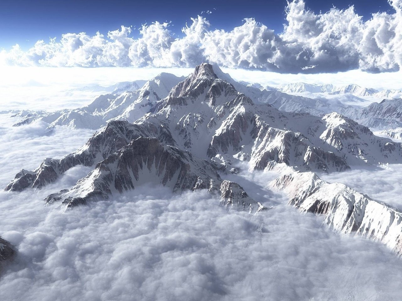 Обои вид, сверху, горы., потрясающий, на альпийские, view, top, mountains., stunning, alpine разрешение 1920x1080 Загрузить