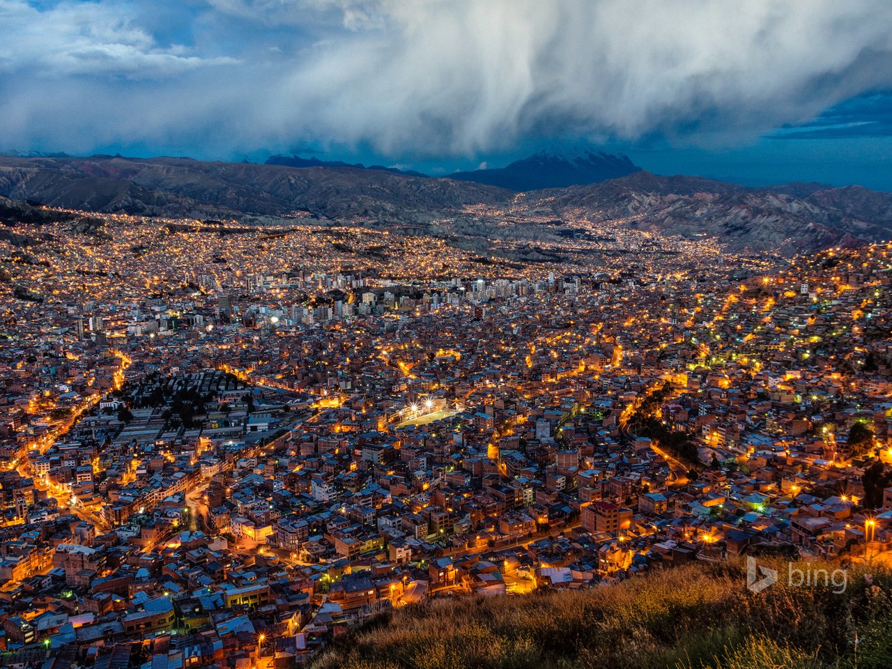 Обои город, боливия, bing, ла-пас, the city, bolivia, la paz разрешение 1920x1200 Загрузить