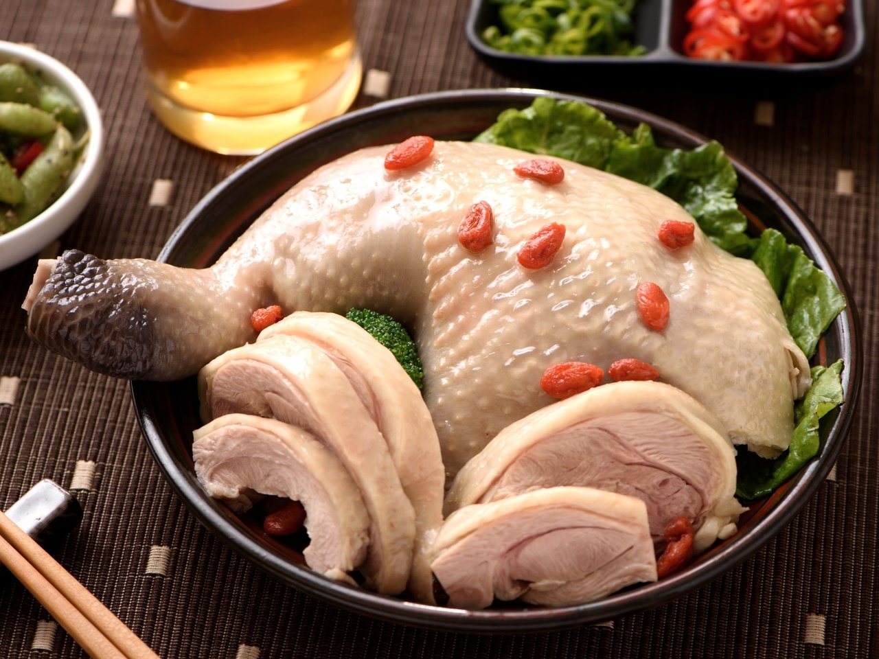 Обои мясо, курица, азиатская кухня, годжи, meat, chicken, asian cuisine, goji разрешение 2048x1367 Загрузить