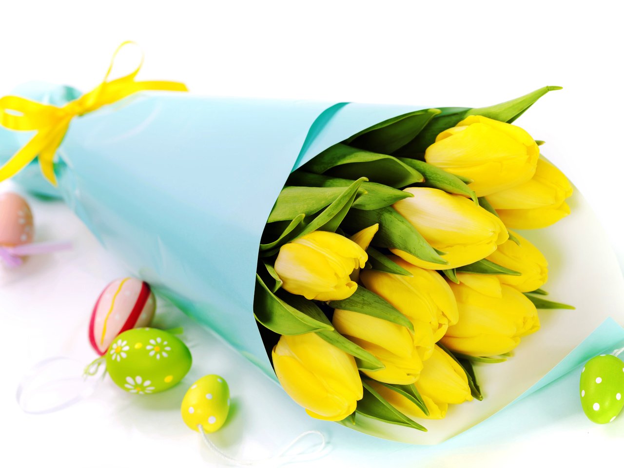 Обои весна, букет, тюльпаны, пасха, желтые, тульпаны, букеты, зеленые пасхальные, spring, bouquet, tulips, easter, yellow, bouquets разрешение 5616x3744 Загрузить