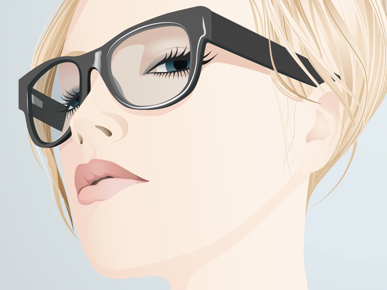 Обои девушка, вектор, блондинка, взгляд, очки, лицо, ресницы, girl, vector, blonde, look, glasses, face, eyelashes разрешение 5900x4172 Загрузить