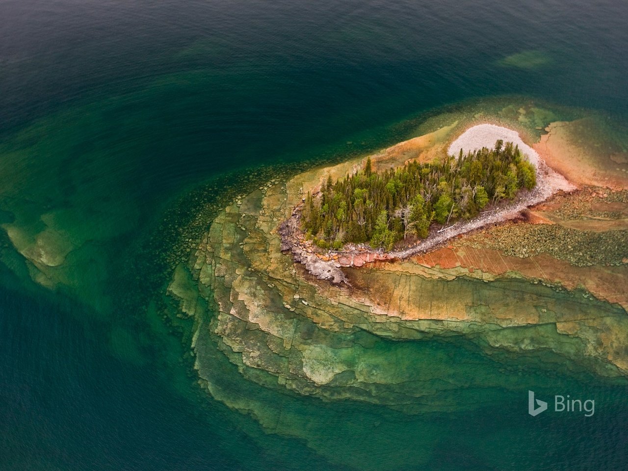 Обои озеро, природа, пейзаж, остров, bing, озеро верхнее, lake, nature, landscape, island, lake superior разрешение 1920x1200 Загрузить