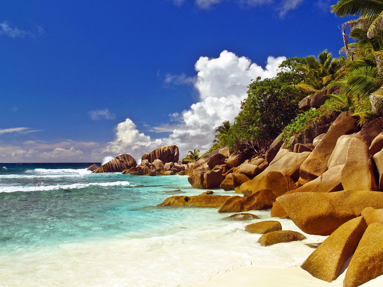 Обои море, пляж, отдых, сейшелы, sea, beach, stay, seychelles разрешение 1920x1200 Загрузить