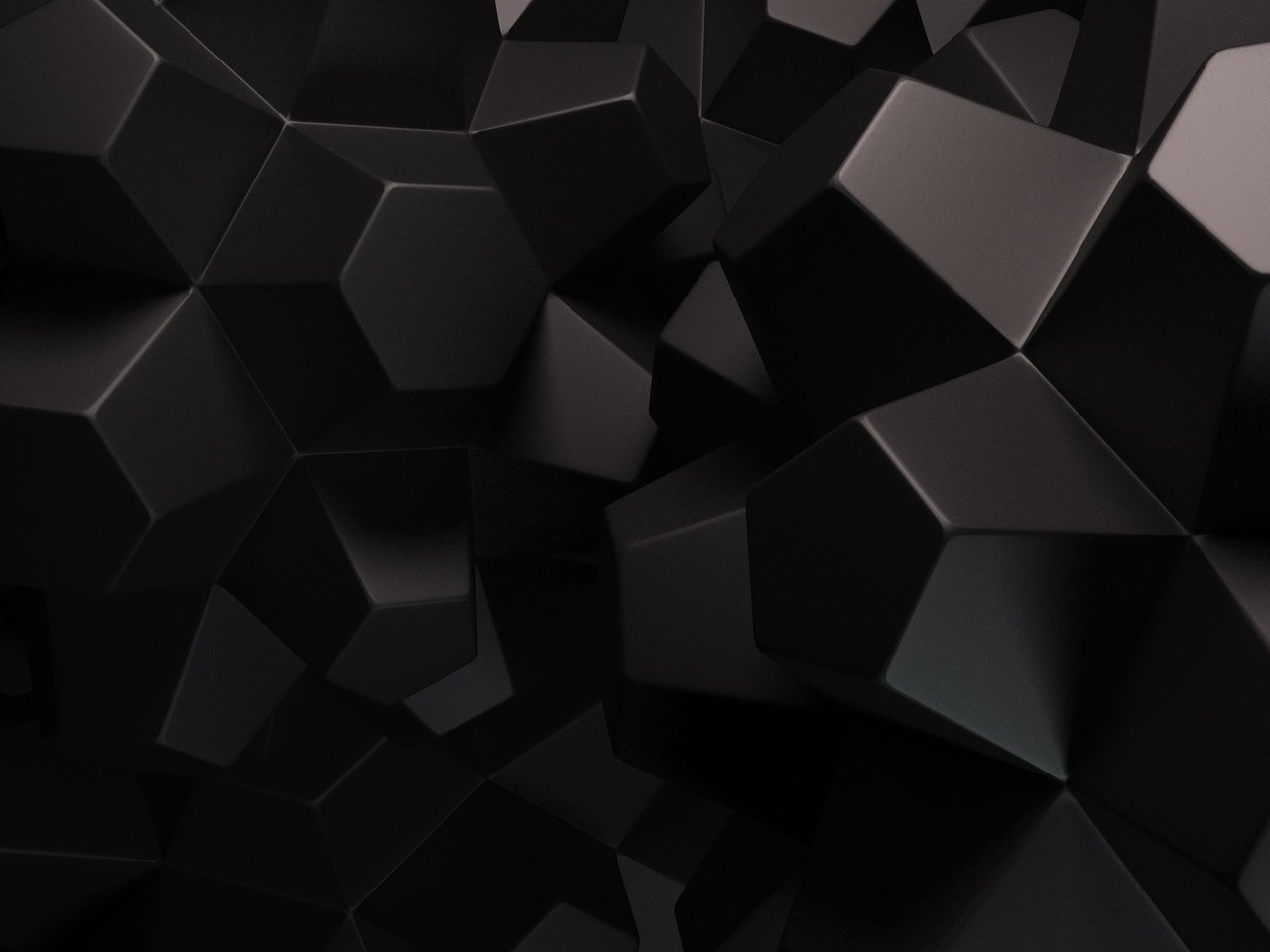 Обои абстракция, многоугольник, фон, черный, геометрия, грани, рендер, 3д, многоугольники, abstraction, polygon, background, black, geometry, faces, render, 3d, polygons разрешение 2560x1600 Загрузить