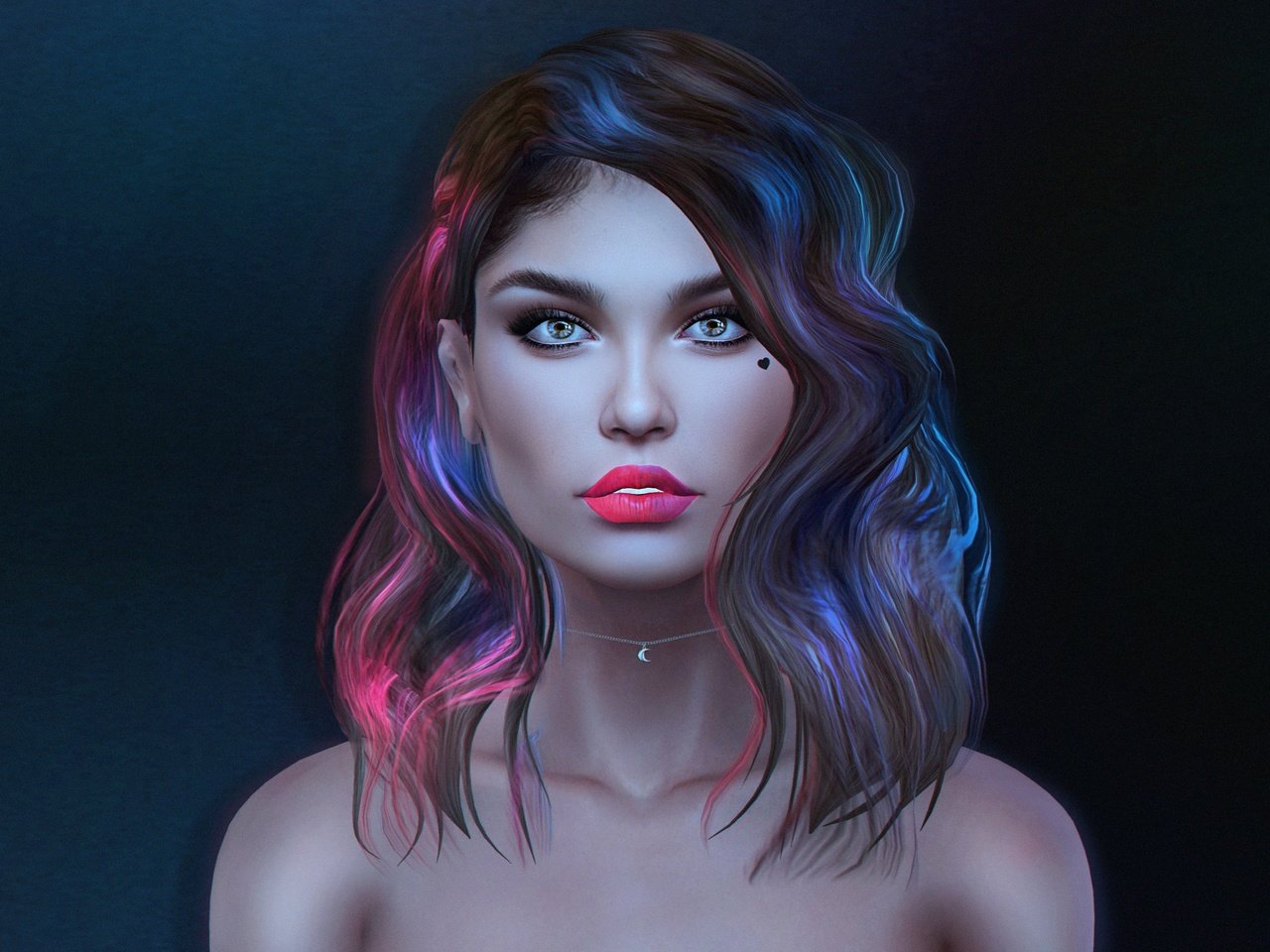 Обои девушка, фон, волосы, лицо, помада, girl, background, hair, face, lipstick разрешение 3754x2350 Загрузить