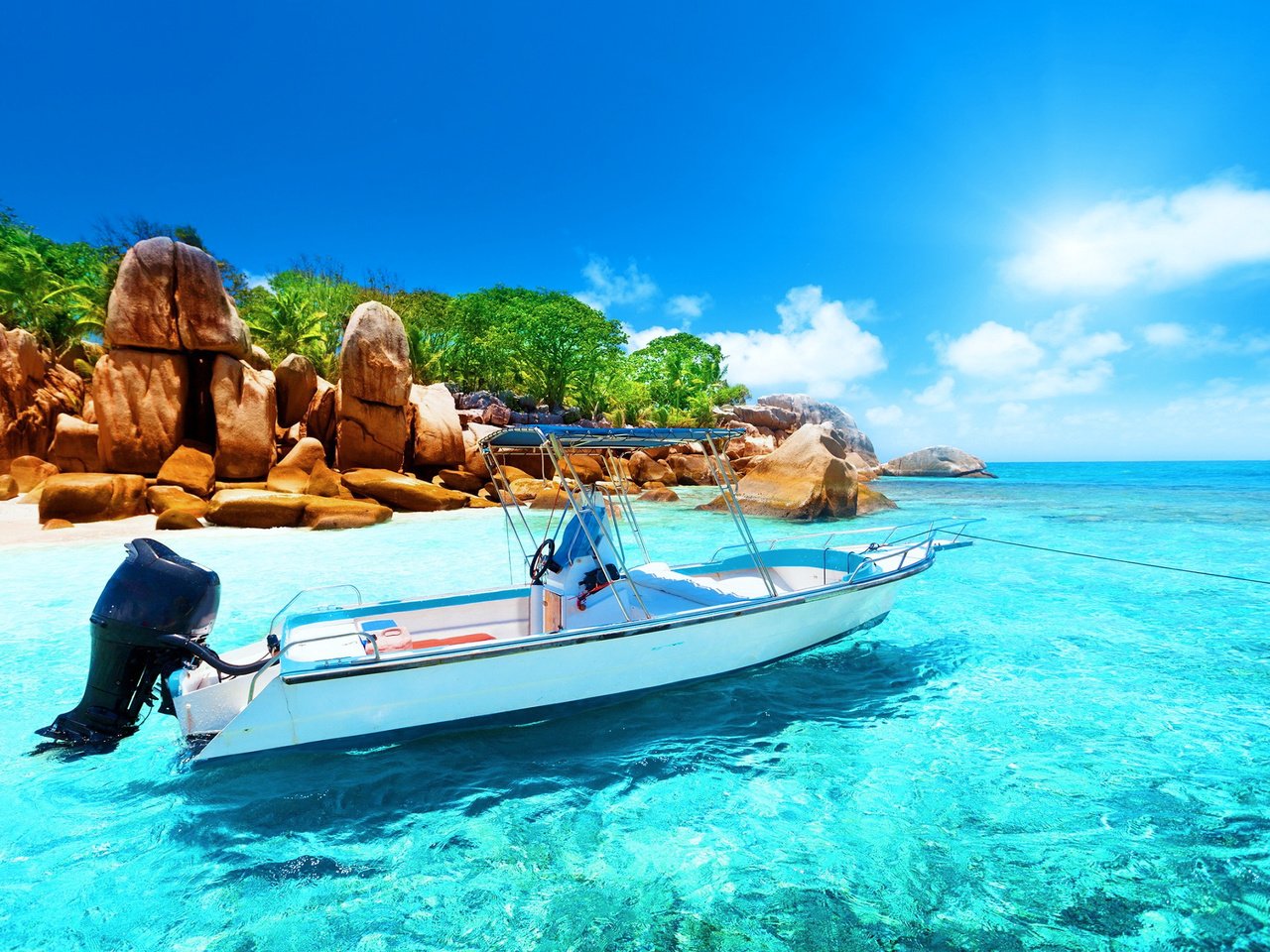 Обои море, лодка, остров, тропики, сейшелы, sea, boat, island, tropics, seychelles разрешение 2463x1539 Загрузить