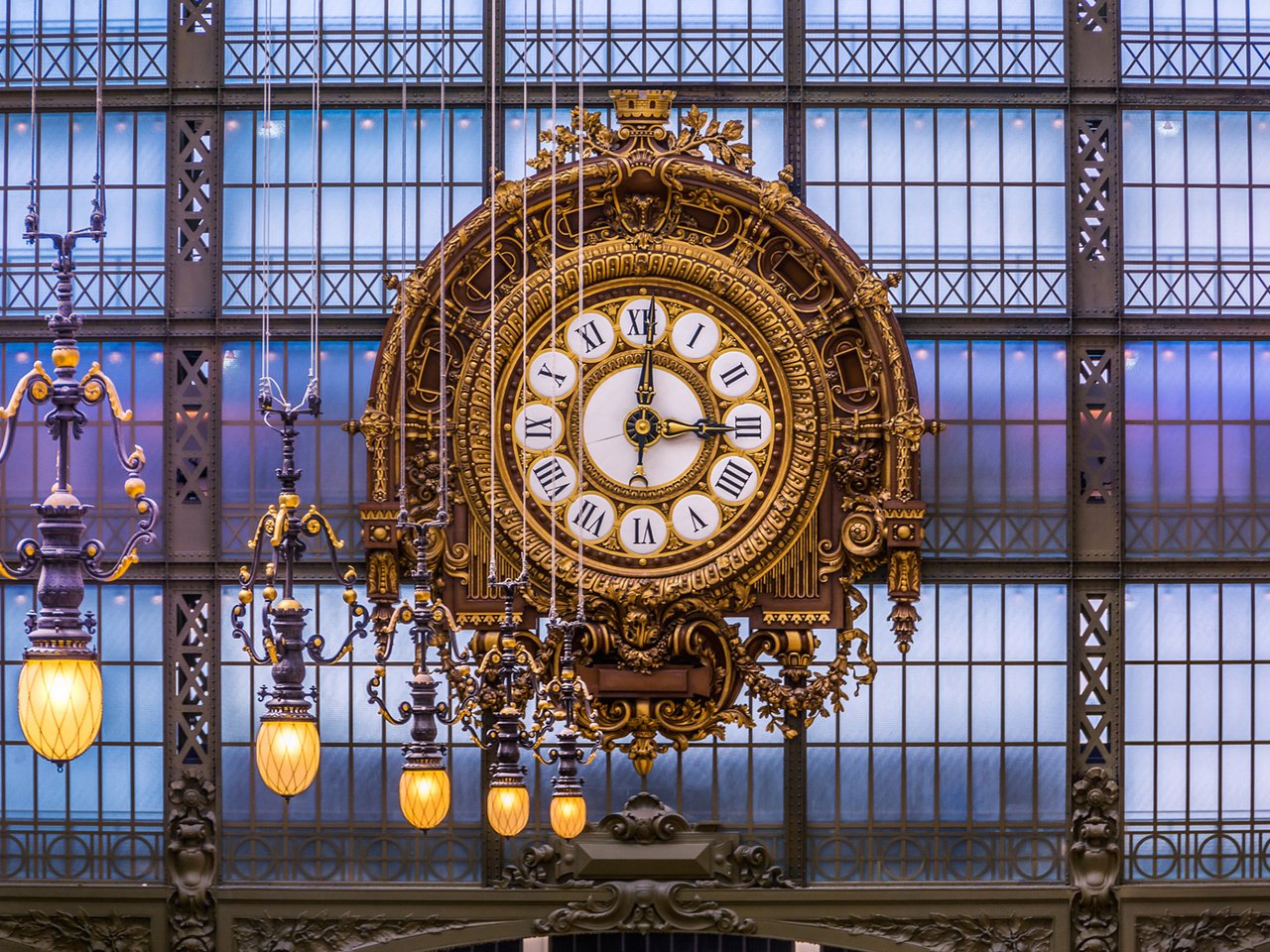 Обои фонари, часы, париж, франция, robert c. schmalle, музей орсе, lights, watch, paris, france, musee d'orsay разрешение 1920x1200 Загрузить
