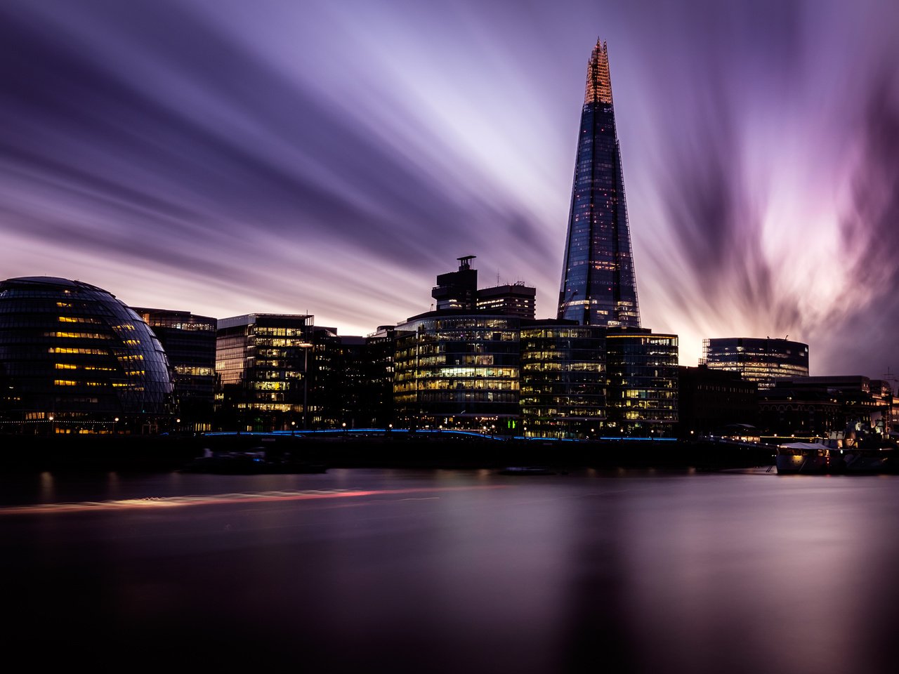 Обои ночь, лондон, город, англия, небоскрёб, городской пейзаж, night, london, the city, england, skyscraper, the urban landscape разрешение 2880x1800 Загрузить