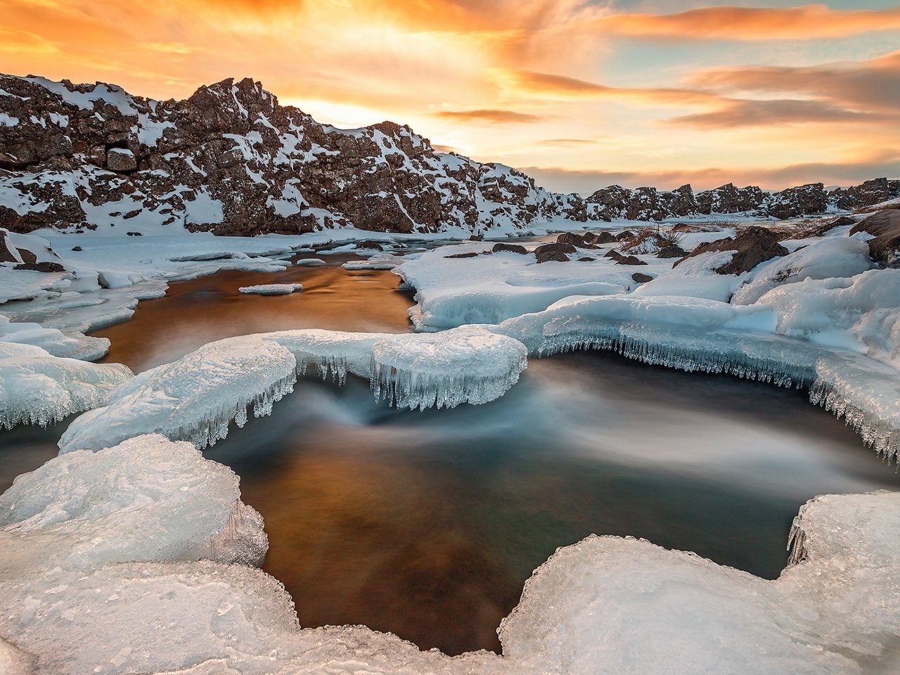 Обои река, скалы, природа, зима, пейзаж, лёд, river, rocks, nature, winter, landscape, ice разрешение 1920x1200 Загрузить