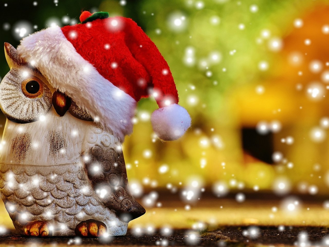 Обои сова, снег, новый год, птица, рождество, колпак, фигурка, санта, owl, snow, new year, bird, christmas, cap, figure, santa разрешение 1920x1312 Загрузить