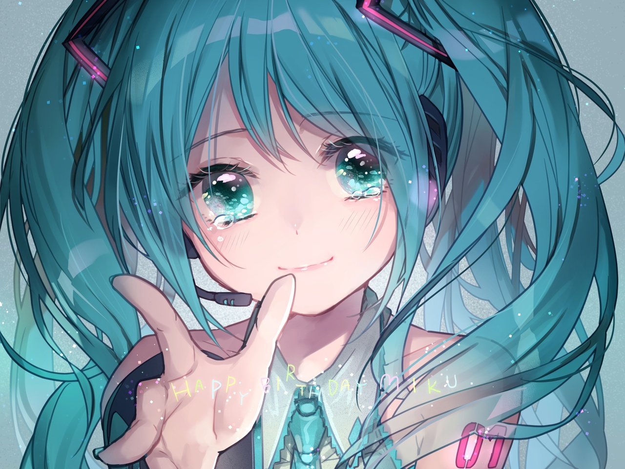 Обои вокалоид, twintails, мику хацунэ, teary eyes, vocaloid, hatsune miku разрешение 3000x2862 Загрузить