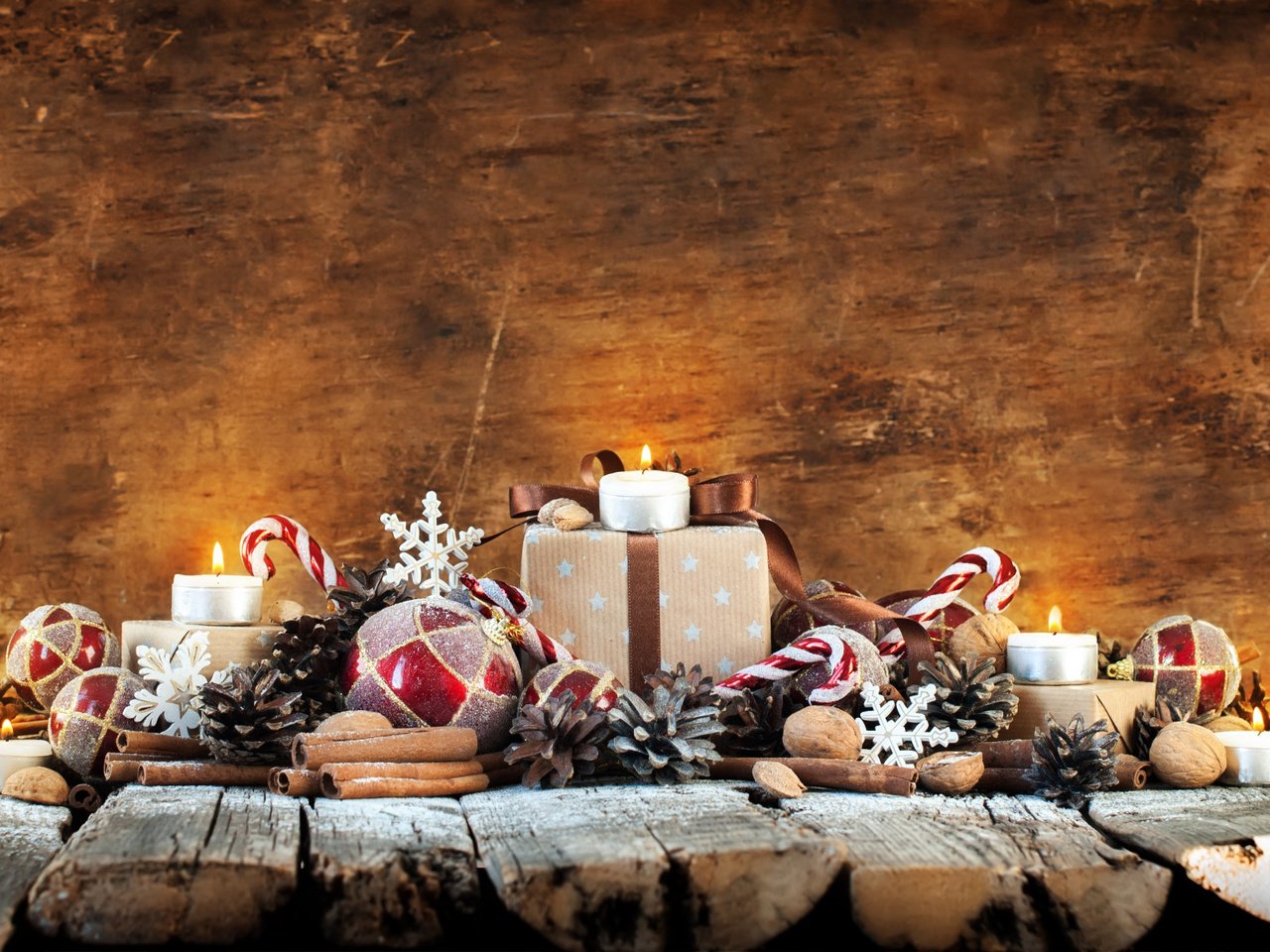 Обои новый год, украшения, подарки, свечка, свеча, рождество, новогодние украшения, new year, decoration, gifts, candle, christmas, christmas decorations разрешение 1920x1200 Загрузить