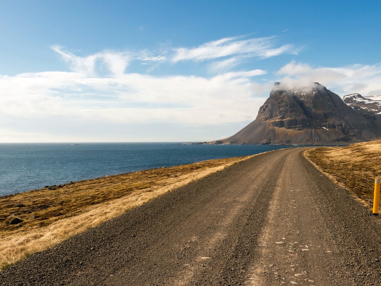 Обои дорога, горы, море, road, mountains, sea разрешение 3840x2160 Загрузить