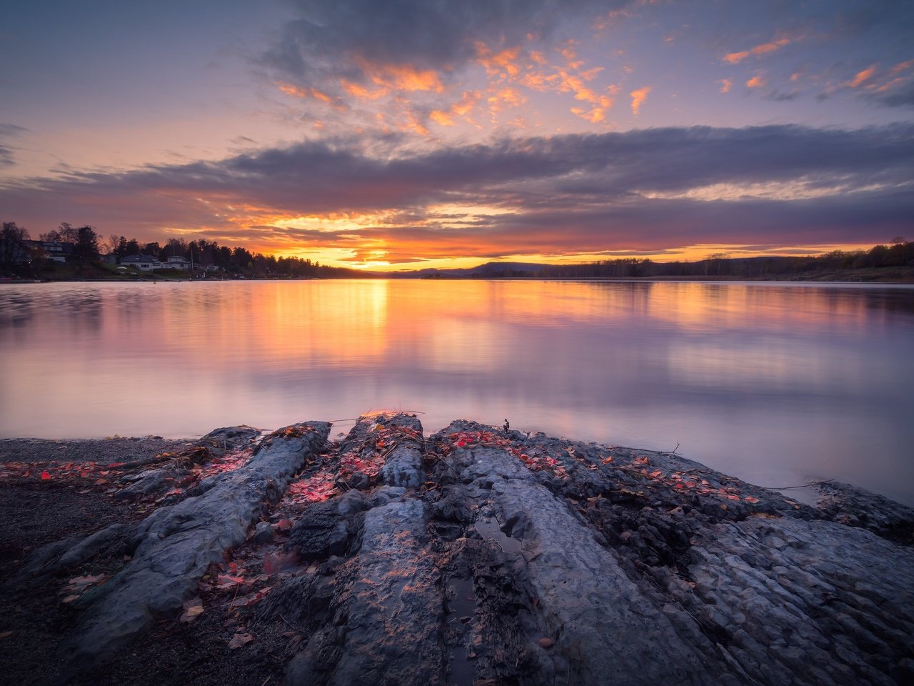 Обои озеро, берег, закат, lake, shore, sunset разрешение 2048x1365 Загрузить