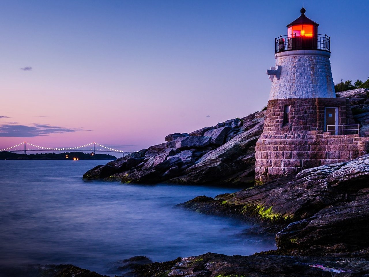 Обои маяк, сша, род-айленд, маяк касл-хилл, castle hill lighthouse, ньюпорт, lighthouse, usa разрешение 1920x1080 Загрузить