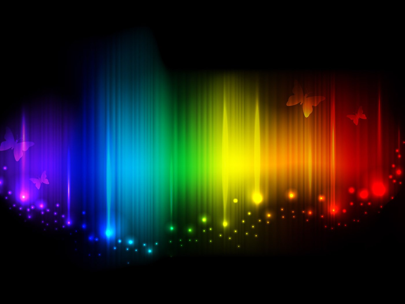 Обои радуга, бабочки, спектр, искорки, rainbow, butterfly, range, sparks разрешение 1920x1200 Загрузить