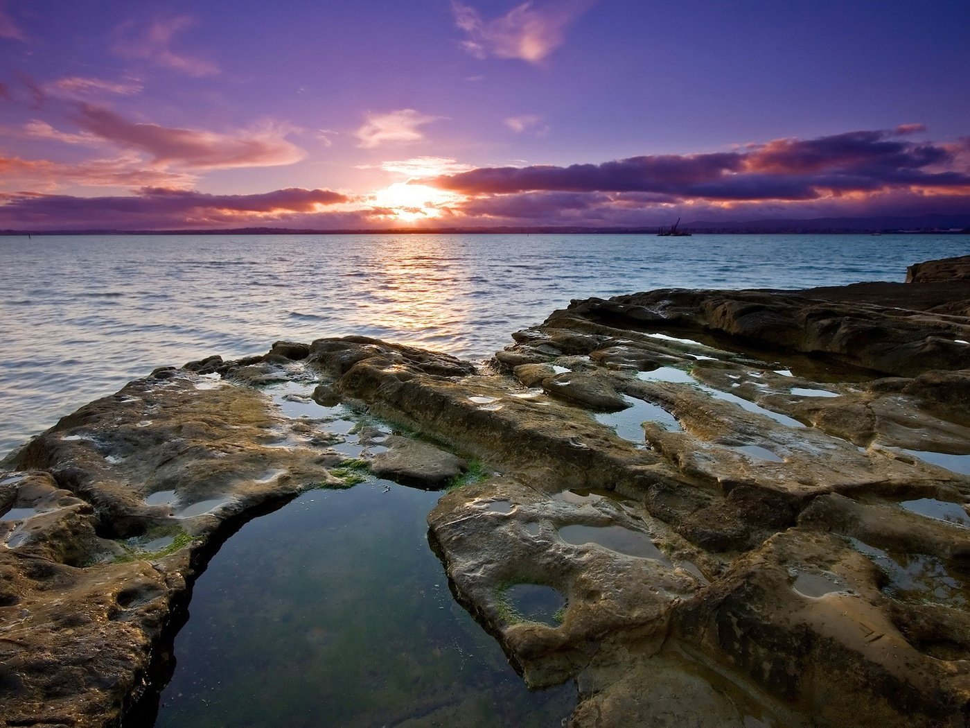 Обои вода, камни, закат, water, stones, sunset разрешение 1920x1200 Загрузить