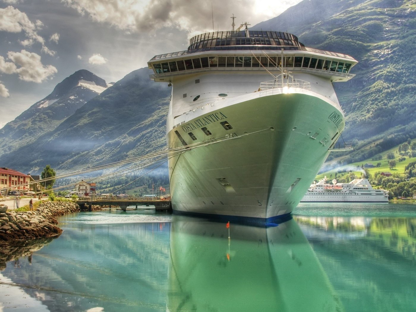 Обои причал, лайнер, hdr, costa atlantica, pier, liner разрешение 1920x1440 Загрузить